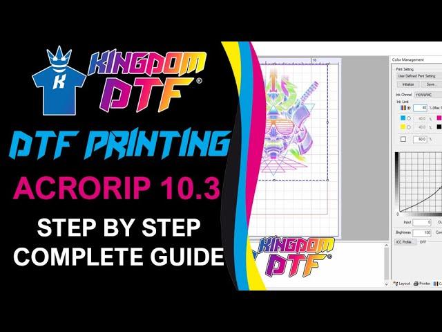 How to use AcroRIP 10.3 & 10.5 Step by Step for L1800 & other Printers - DTF Printing Complete Guide