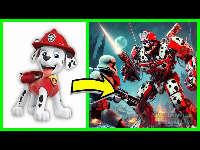 Paw Patrol as Zombie Transformers vs Star Wars Epic Battle | Ai Animation Kingdom 2