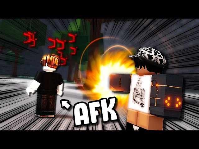 AFK FAKE NOOB TROLLING in Roblox The Strongest Battlegrounds