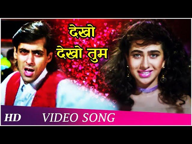 Dekho Dekho Tum (HD) | Nishchaiy (1992) | Salman Khan | Karishma Kapoor | Romantic Song