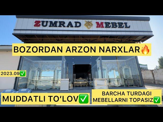 “ZUMRAD MEBEL” DAN AJOYIB MEBELLAR VA BOZORDAN ARZON NARXLAR. BATAFSIL VIDEODA