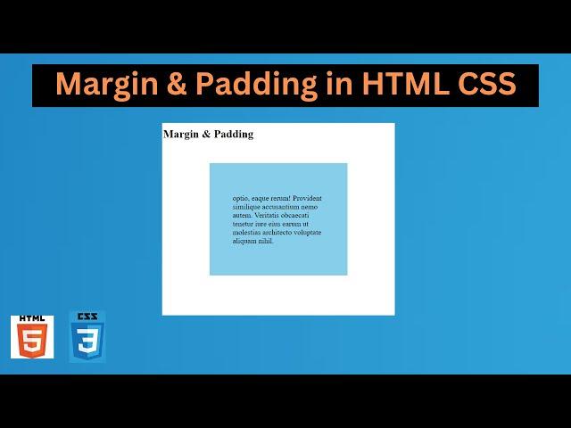 Margin & Padding in HTML CSS | CSS Tutorial