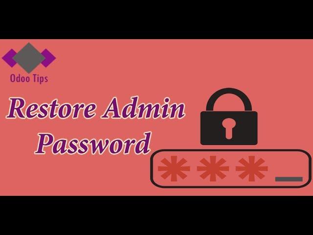 Odoo: Restore admin password