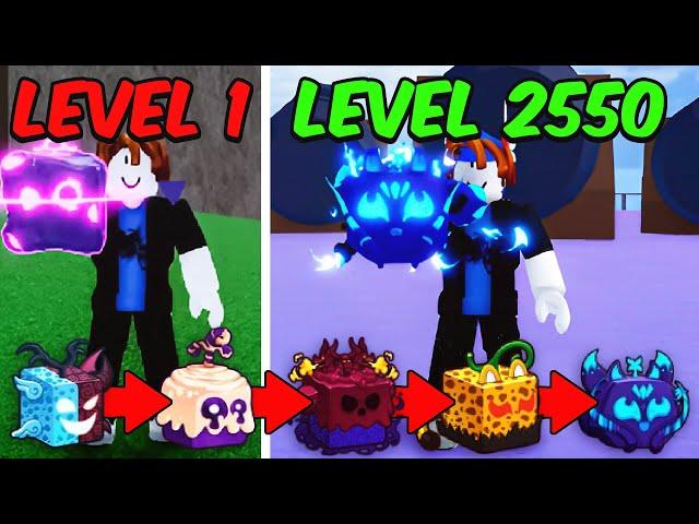 Noob To MAX LEVEL With EVERY MYTHICAL FRUIT in Blox Fruits [FULL MOVIE]