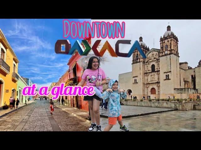 Downtown Oaxaca on a rainy day. Video at a glance.