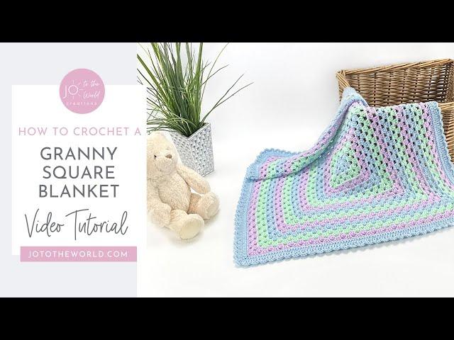 Easy Continuous Granny Square Blanket | How to Crochet a Granny Square Blanket Step by Step