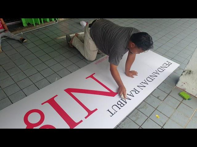 Install sticker signboard ~