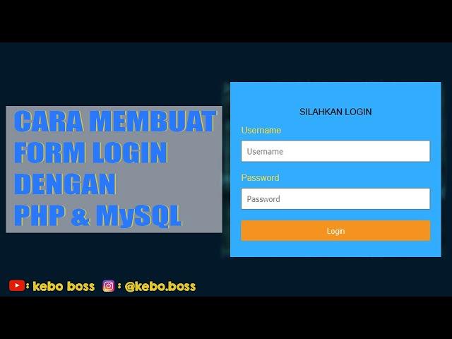 CARA MEMBUAT FORM LOGIN DENGAN PHP & MySQL ⁉️