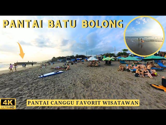 PANTAI BATU BOLONG CANGGU BALI | Selalu Rame Turis Mancanegara Yang Berjemur dan Surfing