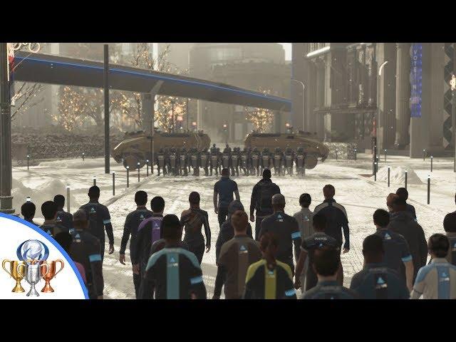 Detroit Become Human - Freedom March Both Endings - Stand Your Ground and Confrontation Trophies