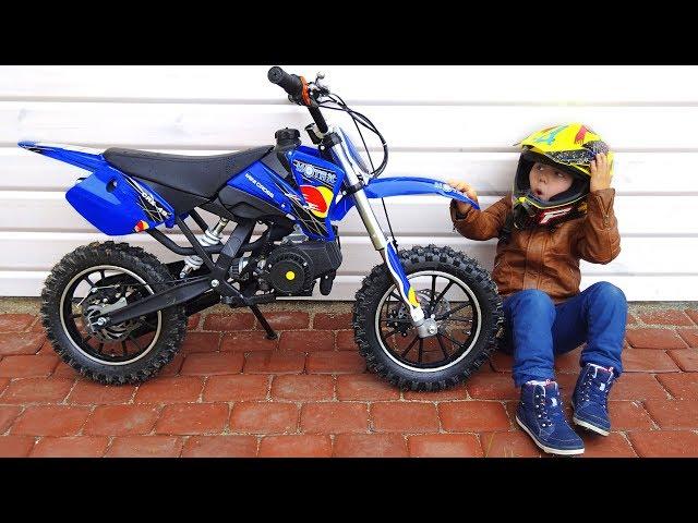 Funny Senya Unboxing And Test Drive The Cross Bike - Ride On Mini BIKE POWER WHEEL Pocket Bike