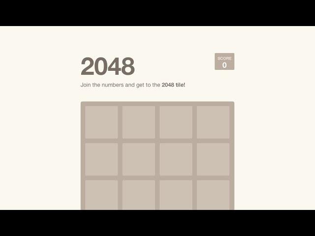 5+ HTML JavaScript 2048 Game Example + Source Code