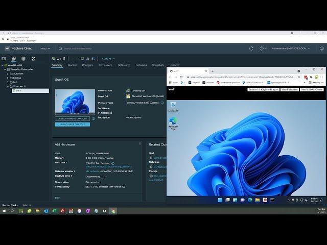 How to get Windows 11 Insider Preview running as a VMware ESXi 7 VM