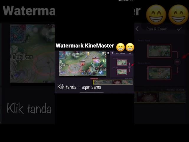 Cara mudah menghilangkan watermark di KineMaster #shorts #shortvideo #kinemaster #subscribe