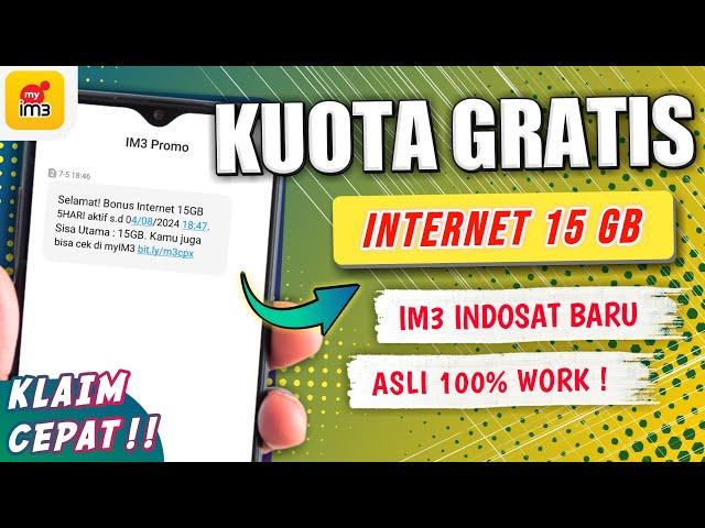 CLAIM THE LATEST 15 GB IM3 FREE INTERNET QUOTA - INDOSAT FREE QUOTA 2024