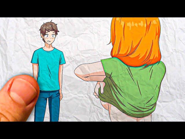 Telepurte Is Back Alex and Steve | Minecraft Flipbook Animation