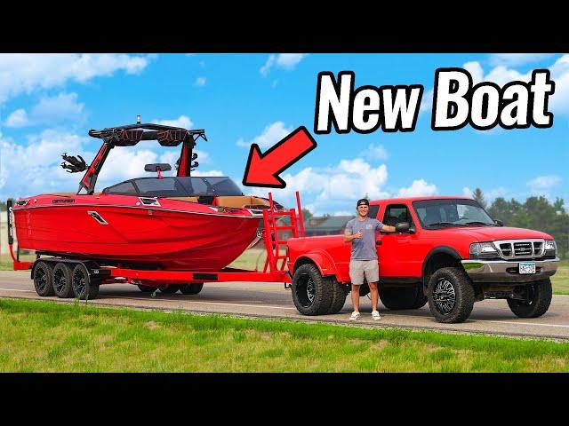 Dually Ford Ranger Tows my New Wake Boat! (10,000 LBS)