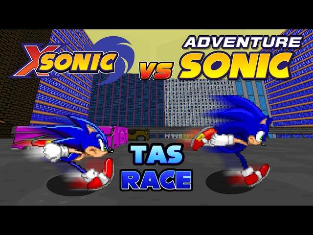 [TAS] SRB2 Race - RUN - X Sonic vs Adventure Sonic