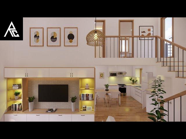 Adorable 3-Bedroom Loft-Type Small House Design Idea (7x8 Meters Only)