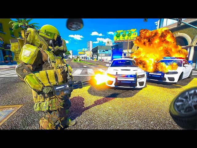 Juggernaut Destroys The Police In GTA 5 RP