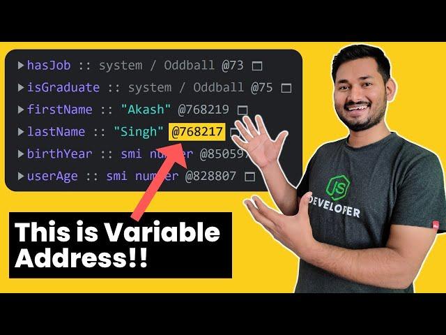 How to See Variable Address in Dev Tools? | Memory Location