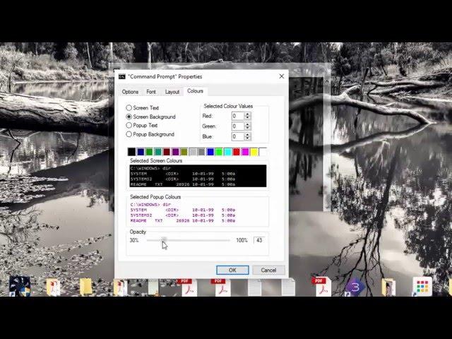 How to Make command prompt transparent in Windows 10