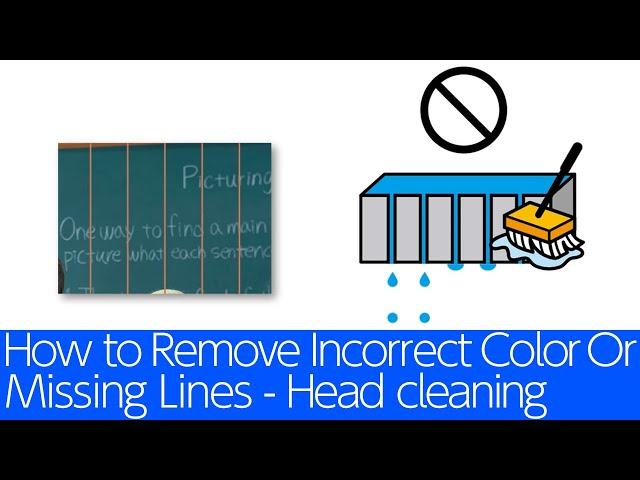 L8050/18050/11050/ET-18100/14100 - How to Remove Incorrect Color Or Missing Lines - Head cleaning