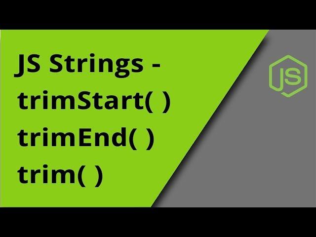 JS String trimming methods