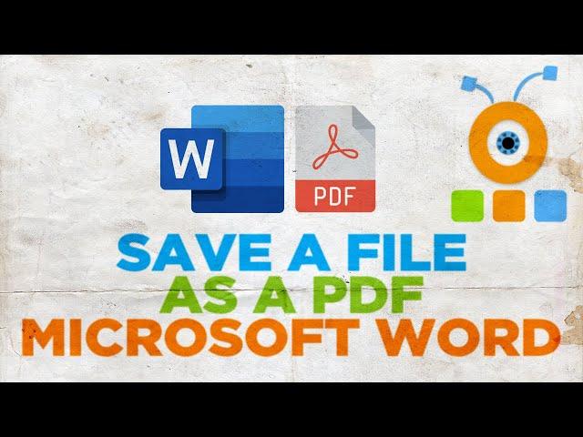 How to Save a File as a PDF in Word