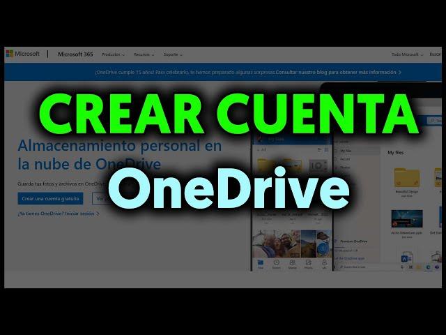 ️ Cómo CREAR CUENTA en ONEDRIVE (Paso a Paso)