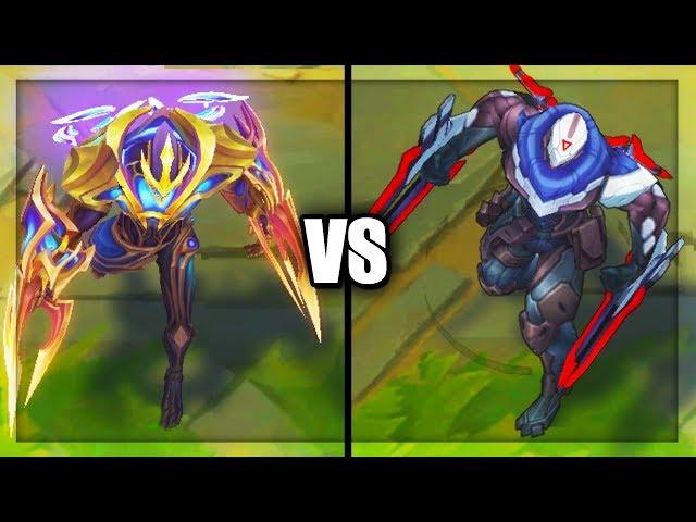 Legendary Galaxy Slayer Zed vs PROJECT Zed Skins Comparison (League of Legends)