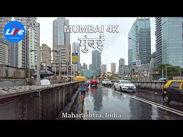 Mumbai City Skyline Walk - Elphinstone Bridge Walking Tour - 4K HDR INDIA