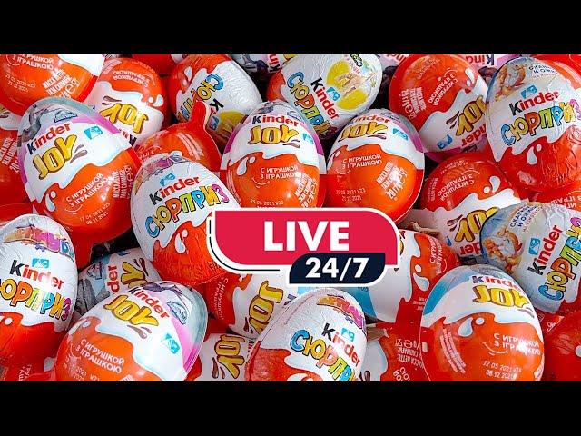  Live: 999 Yummy Kinder Surprise Egg Toys Opening | A Lot Of Kinder Joy Chocolate ASMR | Kinder joy