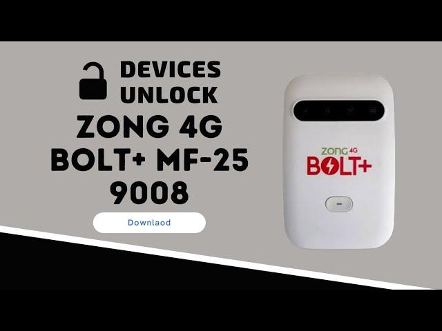 Zong Bolt+ MF25 Dead Recover | 9008 Port  Free Recover | Zong Sim Fix Model