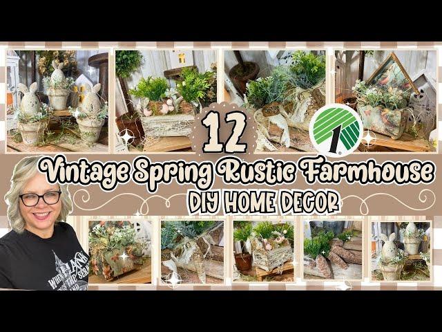  All NEW FOR 2025 ~  DOLLAR TREE VINTAGE SPRING RUSTIC FARMHOUSE DIY HOME DECOR and Crafts