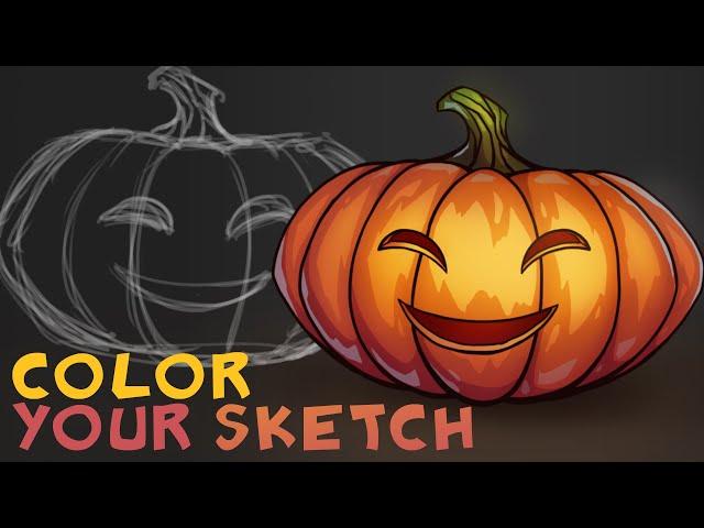 How To Easily Color Your Sketches | Fast Digital Coloring Technique | Photoshop Art Tutorial