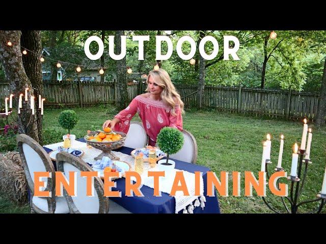 SIMPLE SUMMER OUTDOOR ENTERTAINING | OUTDOOR DINNER PARTY ON A BUDGET