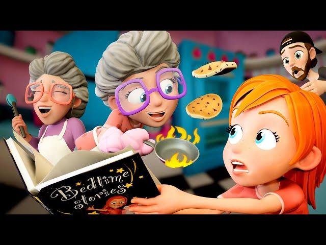 BEDTiME STORiES with Rita & Betty!!  new Cooking Show cartoon! night time routine with Adley and Dad