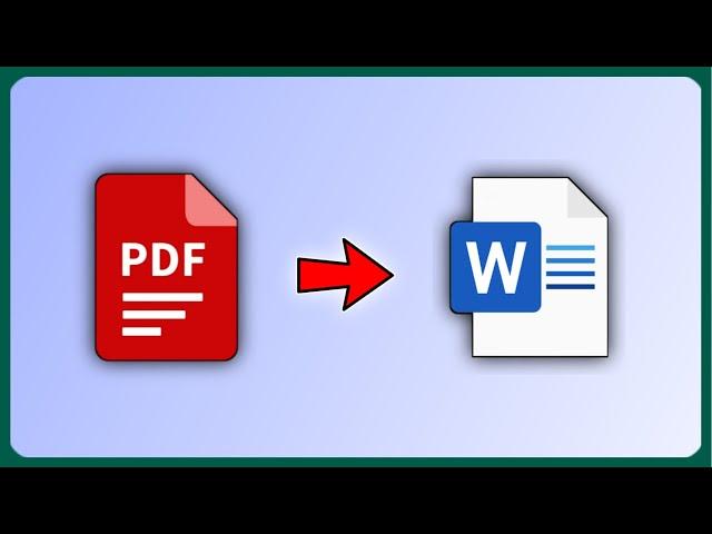 How to Convert PDF to Word | Change PDF File to Word Document | PDF to DOC