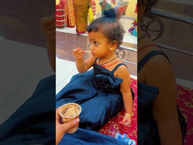 Eating ice cream#icecream#babygirl#geethanshi#india