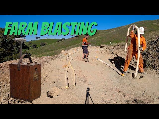 Blasting hard sandstone for a farmer