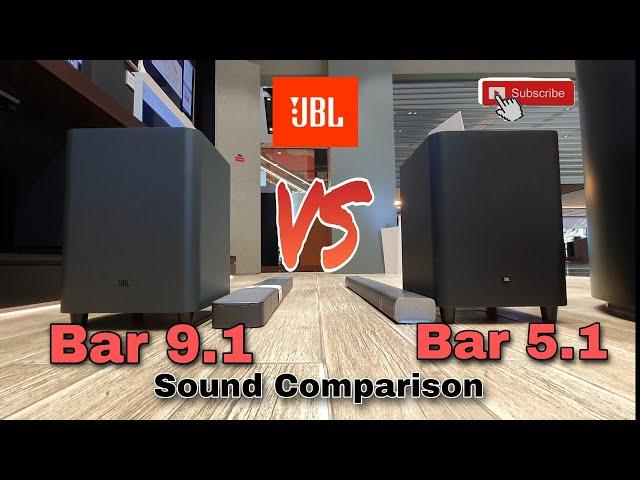 JBL Bar 9.1 Dolby Atmos vs JBL Bar 5.1- Full Sound Comparison