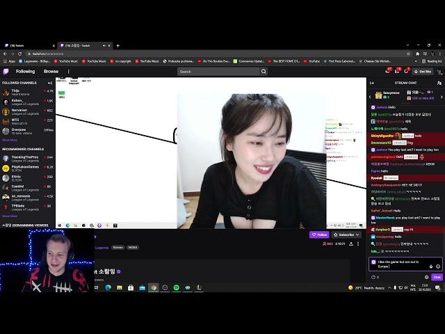 Jankos chatting up a Korean streamer