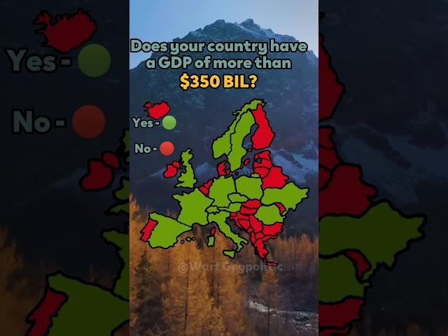 Does your country have a GDP of more than $350 BIL? #europe #gdp