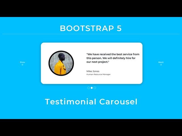 Bootstrap 5 Testimonial Carousel Slider