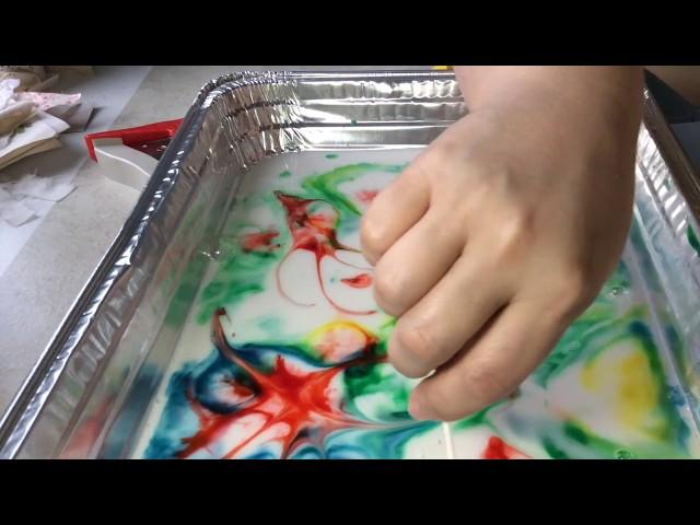 How to Marble paper with Milk - Pinterest tested DIY paper marbling 