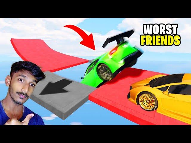 Awesome stunt race  Vera level fun with Friends  GTA 5 Stunt Race in Tamil