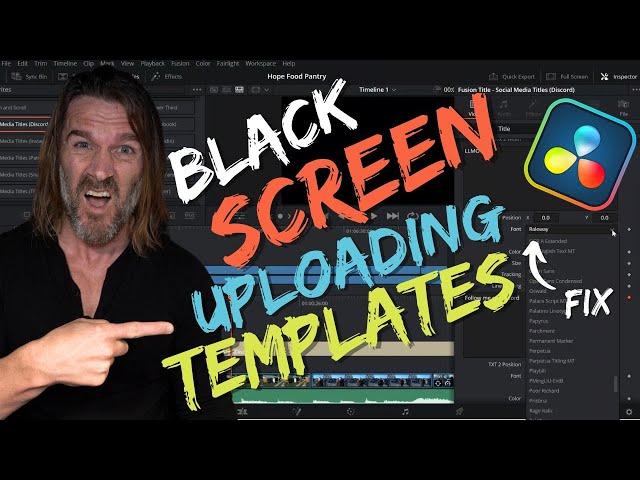Screen Goes Black Uploading Template Based Titles In Davinci (Quick Easy Fix Straight To The Point)