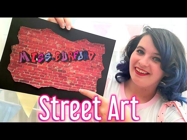 How to make Graffiti Name Art in Art Club with Miss Burford