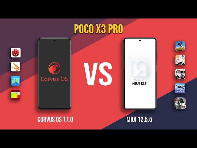 Corvus OS 17.0 vs MIUI 12.5.5 Global Poco X3 Pro (Benchmark & Gaming Test)